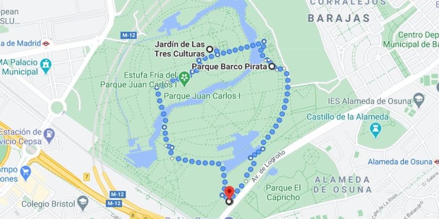 Rutas running en el Parque Juan Carlos I