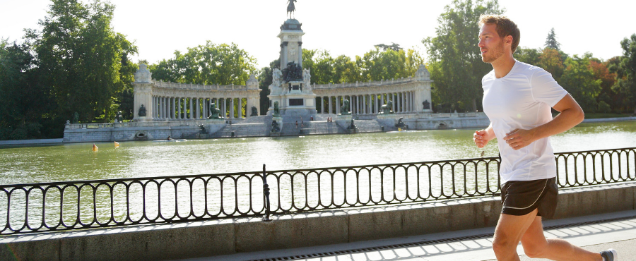 correr por el parque retiro